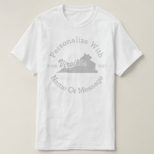 Staat des PERSONALISIERTEN T - Shirt Virginia