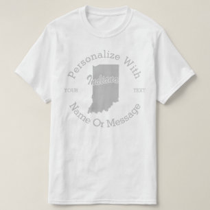 Staat des PERSONALISIERTEN T - Shirt von Indiana