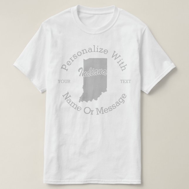 Staat des PERSONALISIERTEN T - Shirt von Indiana (Design vorne)