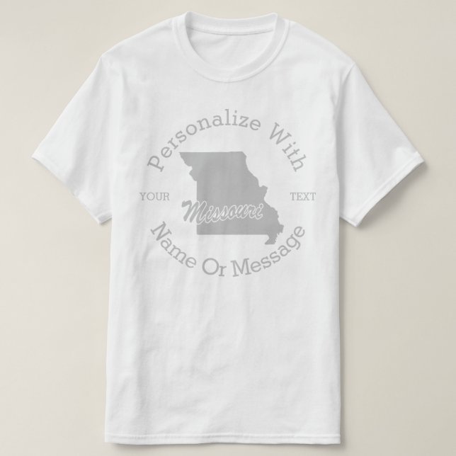 Staat des PERSONALISIERTEN T - Shirt von Missouri (Design vorne)
