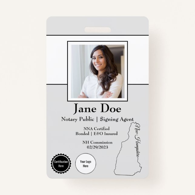 Staat des QR-Kodex für Notar des öffentlichen Abze Ausweis (Vorderseite)