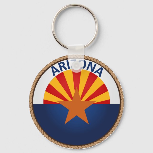 Staat des Siegels Arizona Flag Schlüsselanhänger (Vorderseite)