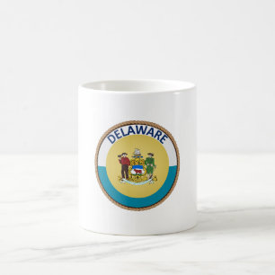 Staat des Siegels "Delaware Flag" Kaffeetasse