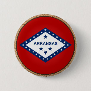 Staat des Siegels "Flag" von Arkansas Button