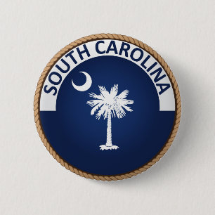Staat des Siegels South Carolina Flag Button