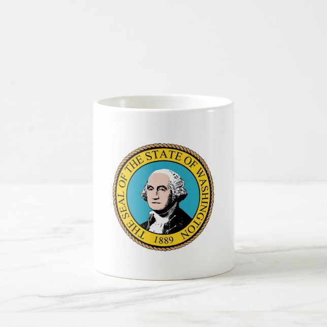 Staat des Siegels "Washington Flag" Kaffeetasse (Mittel)