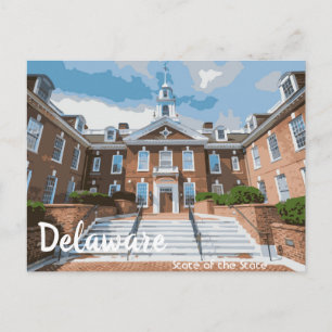 Staat des Staates Delaware Postkarte