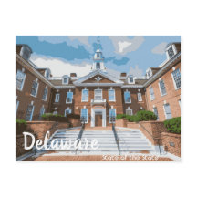 Staat des Staates Delaware Postkarte