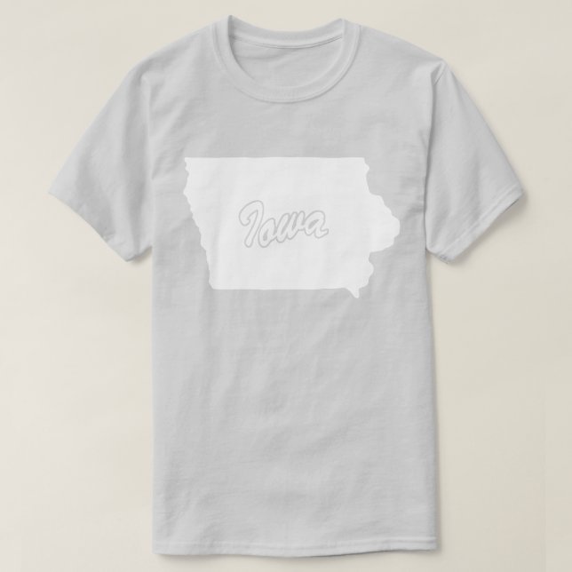 Staat des T - Shirt Iowa-Form (Design vorne)