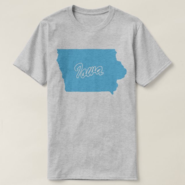Staat des T - Shirt Iowa-Form (Design vorne)