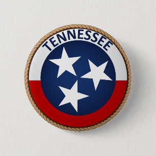 Staat des Tennessee-Flaggen-Siegel-Knopfes Button