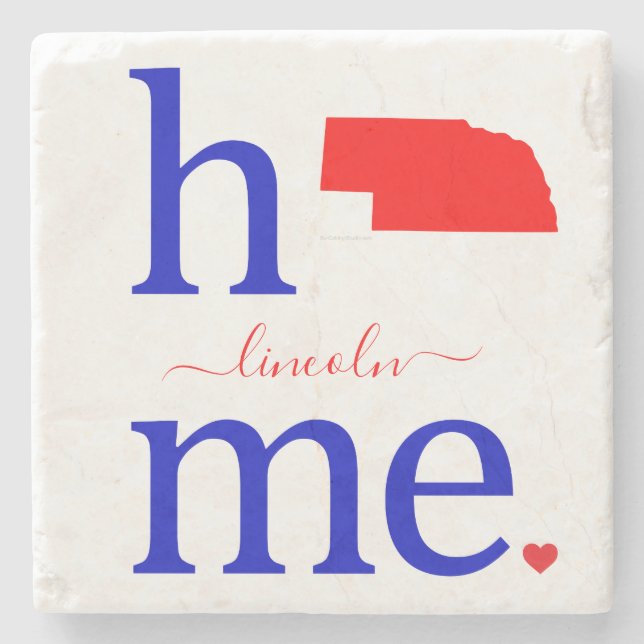 Staat des Untersetzer Nebraska Stone (Vorderseite)