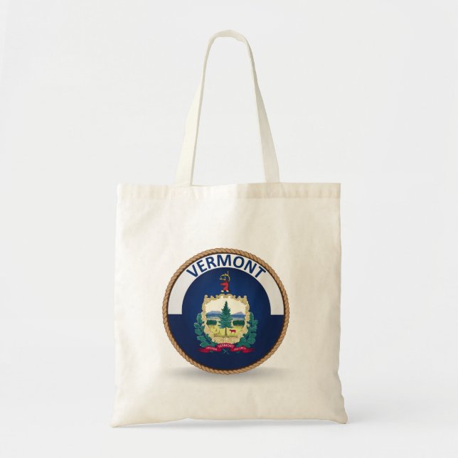 Staat des Vermont Flag Siegel Tote Beutel Tragetasche (Vorne)