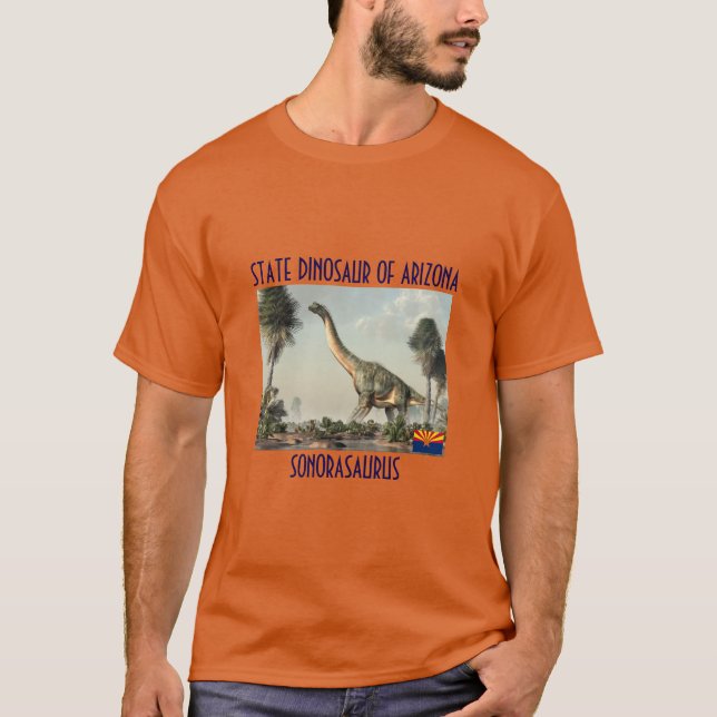 Staat Dinosaurier des T - Shirt von Arizona (Vorderseite)