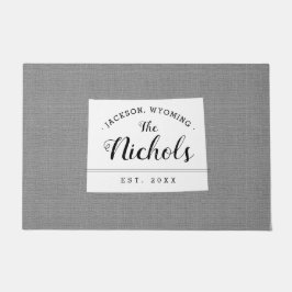 Staat Doormat für Wyoming-Familie Fußmatte