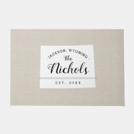 Staat Doormat für Wyoming-Familie Fußmatte