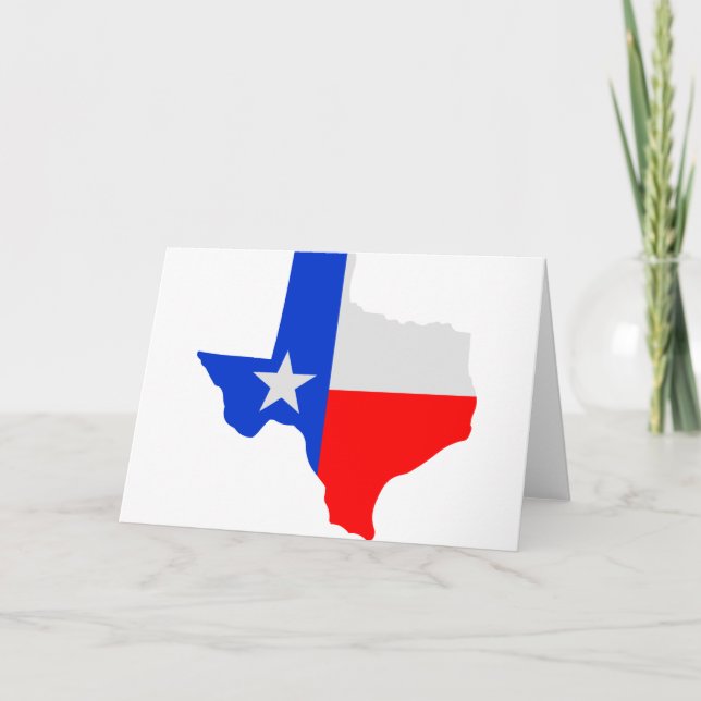 Staat einzigen Sternes Texas Karte (Vorderseite)