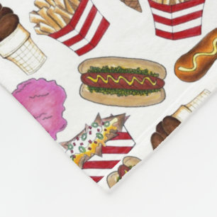 Staat Fasching Lebensmittel Nachos Cotton Candy Fleecedecke