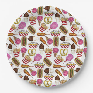 Staat Fasching Lebensmittel Nachos Cotton Candy Pappteller