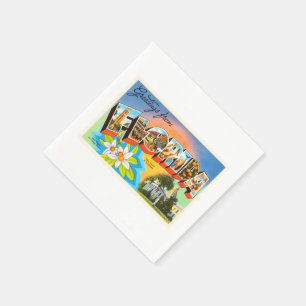 Staat Florida FL Old Vintage Travel Souvenir Serviette