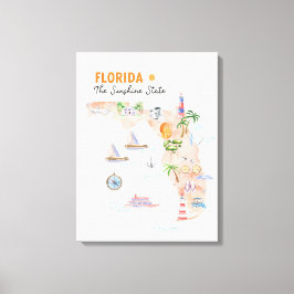 Staat Florida Leinwanddruck
