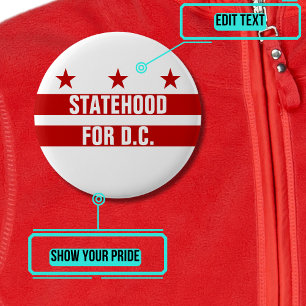 Staat für Washington DC Button