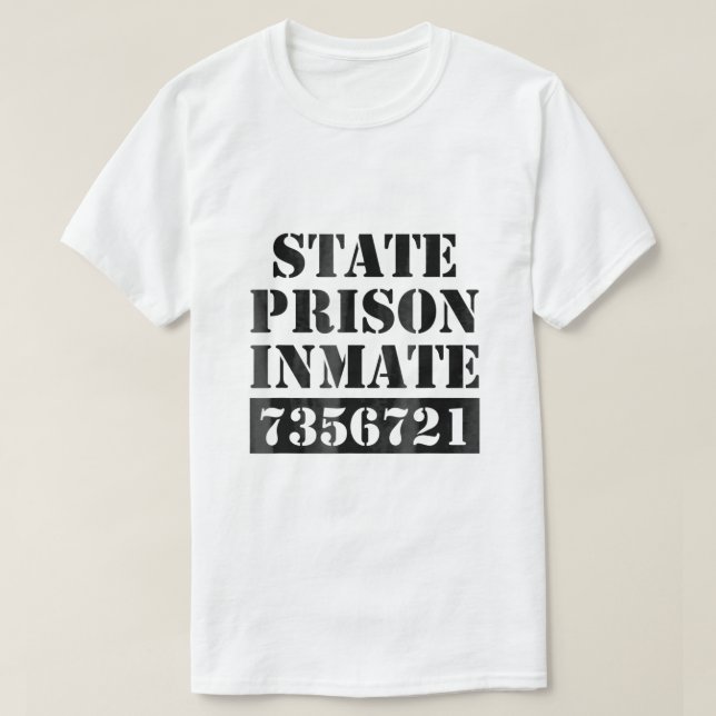 Staat Gefangenenkostüm T-Shirt (Design vorne)