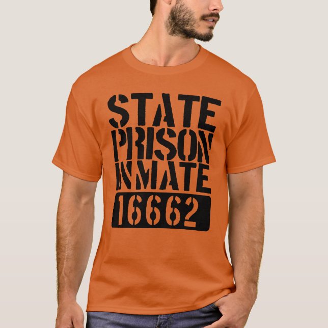 Staat Gefangener Funny Gefängniswärmer Halloween K T-Shirt (Vorderseite)