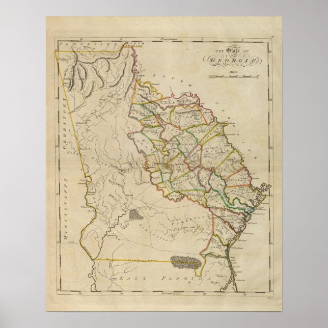 Staat Georgiens Poster (Vorne)