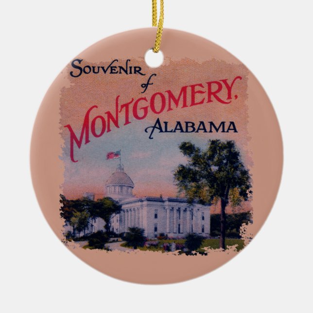 Staat Hauptstadt Alabama Keramikornament (Vorne)