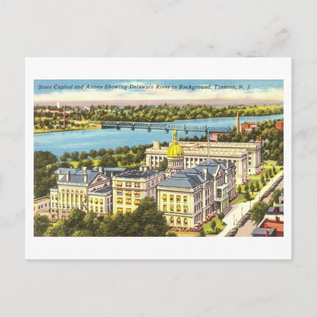 Staat Hauptstadt Gebäude in Trenton, New Jersey Postkarte (Vorderseite)