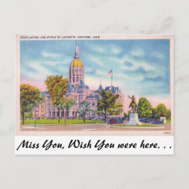Staat Hauptstadt, Hartford, Connecticut Postkarte