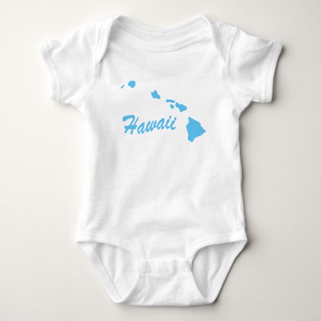 Staat Hawaii Shape Baby Bodysuit Strampler (Vorderseite)