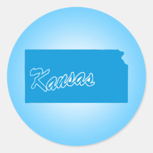 Staat Kansas Classic Round Aufkleber