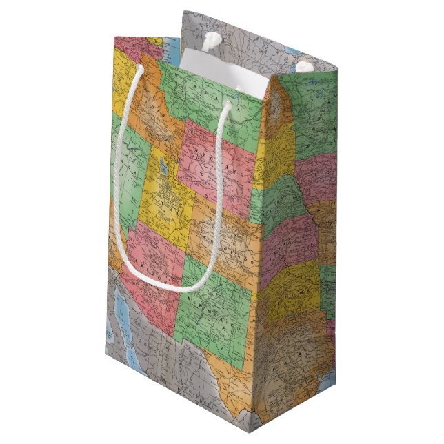 Staat-Karte 3 Kleine Geschenktüte (Rückseite Schrägansicht)