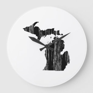 Staat-Kontur in Michigan Große Wanduhr