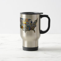 Staat-Lizenz-Platten-Karten-Reise-Tasse