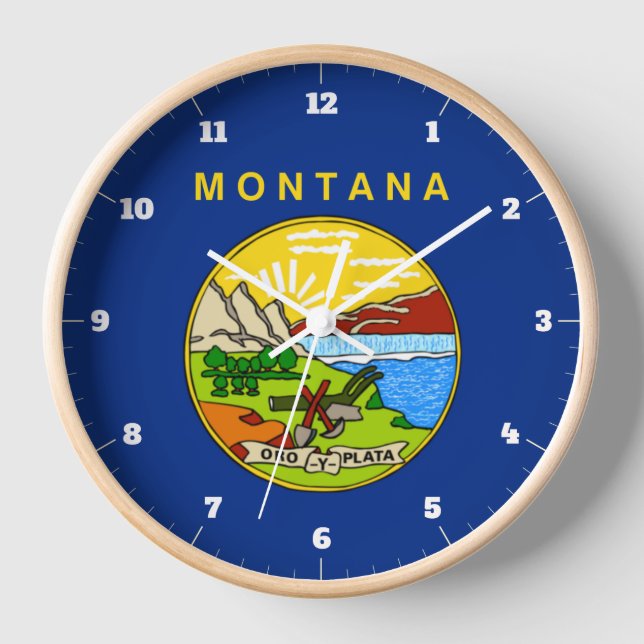 STAAT MONTANA FLAG UHR (Vorderseite)