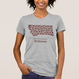 Staat Montana Silhouette Herz und Heimat T-Shirt