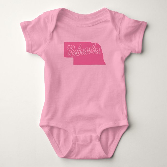 Staat Nebraska Form Baby Bodysuit Strampler (Vorderseite)
