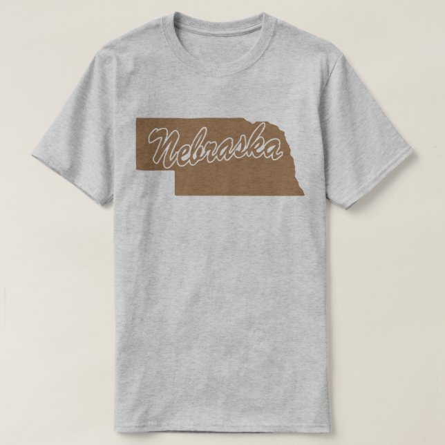 Staat Nebraska Form T - Shirt (Design vorne)