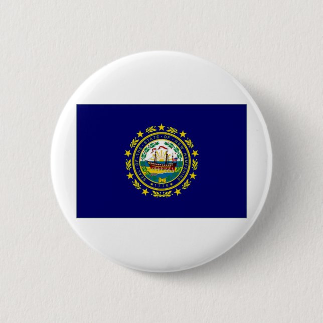 Staat-New Hampshire-Flagge Button (Vorderseite)