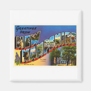 Staat New Hampshire NH der Vintagen Magnet