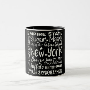 Staat/New York Zwei-Tone-Kaffee-Tasse Zweifarbige Tasse