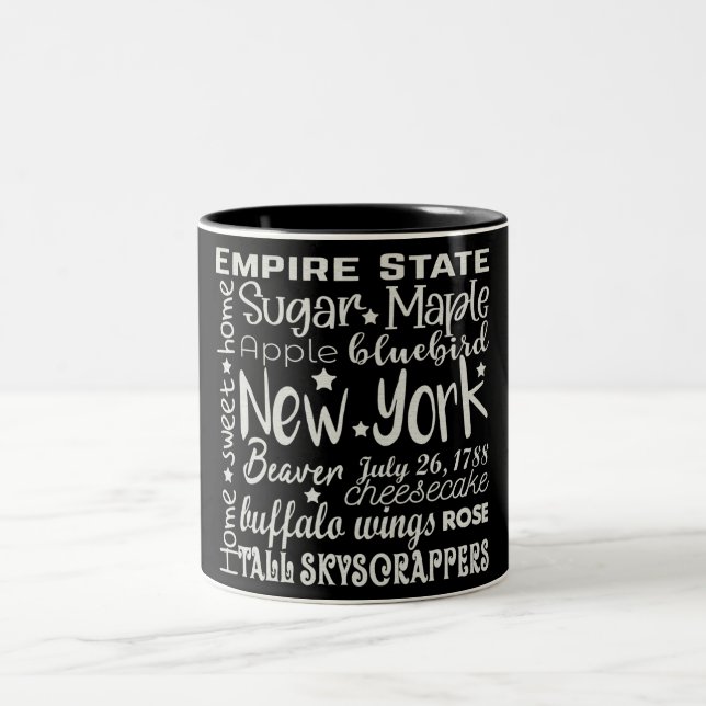 Staat/New York Zwei-Tone-Kaffee-Tasse Zweifarbige Tasse (Mittel)