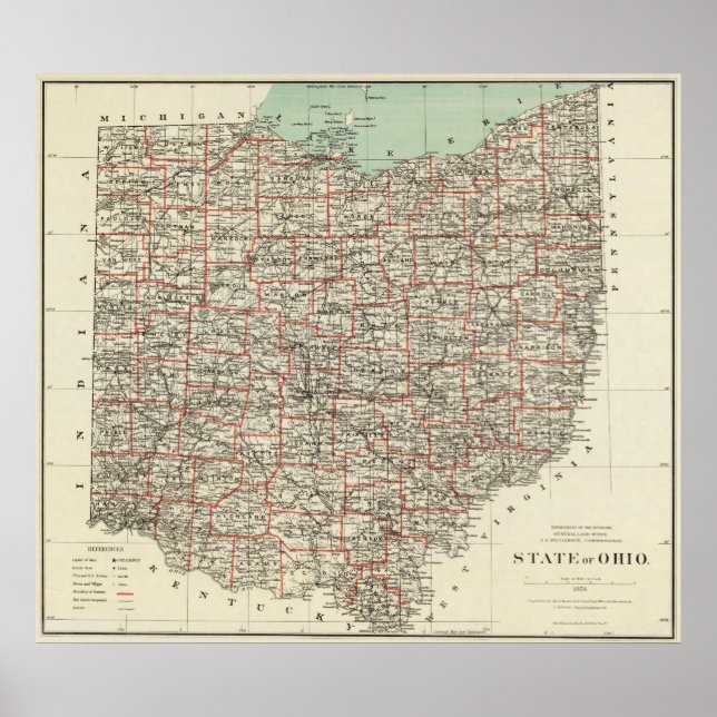 Staat Ohio Poster (Vorne)