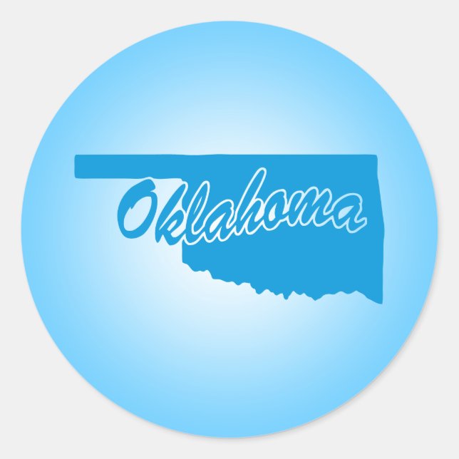 Staat Oklahoma Classic Round Sticker (Vorderseite)