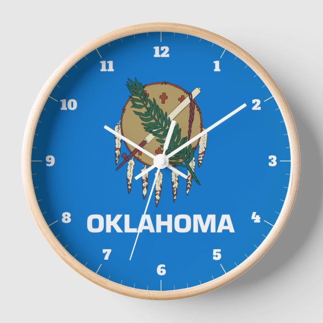 STAAT OKLAHOMA FLAG UHR (Vorderseite)
