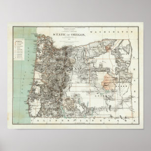 Staat Oregon Poster