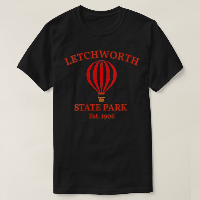 Staat Park Letchworth New York Hot Air Ball T-Shirt (Design vorne)